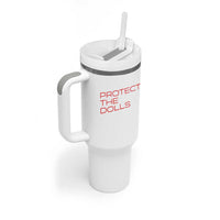 Protect The Dolls Tumbler With Handle Pride Month