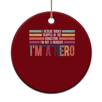 Book Lover Ceramic Ornament I Rescue Books - Wonder Print Shop