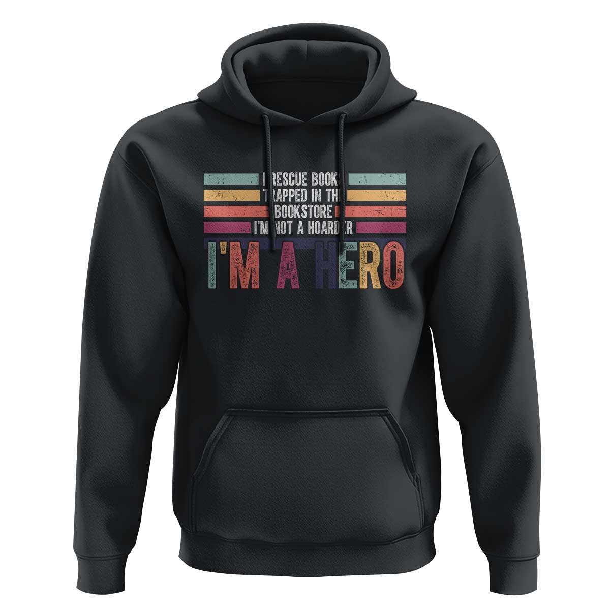 Book Lover Hoodie I Rescue Books - Wonder Print Shop