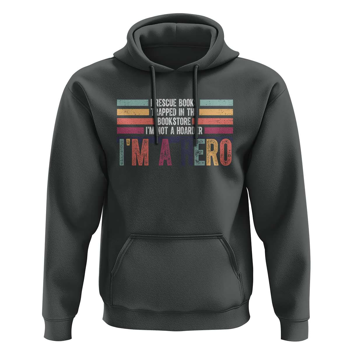 Book Lover Hoodie I Rescue Books - Wonder Print Shop