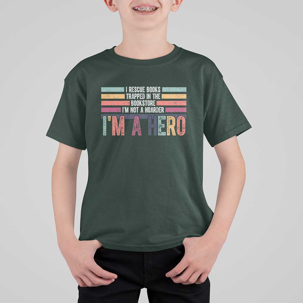 Book Lover T Shirt For Kid I Rescue Books - Wonder Print Shop