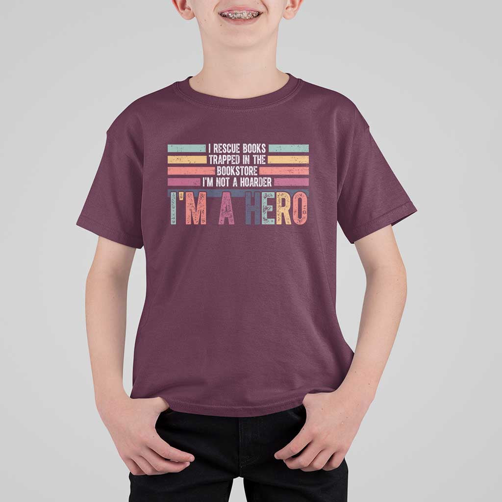 Book Lover T Shirt For Kid I Rescue Books - Wonder Print Shop