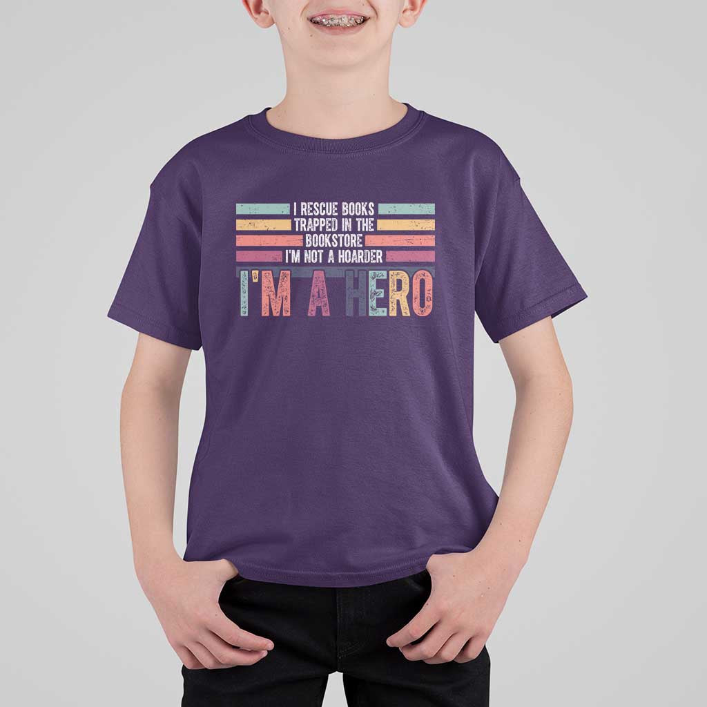 Book Lover T Shirt For Kid I Rescue Books - Wonder Print Shop