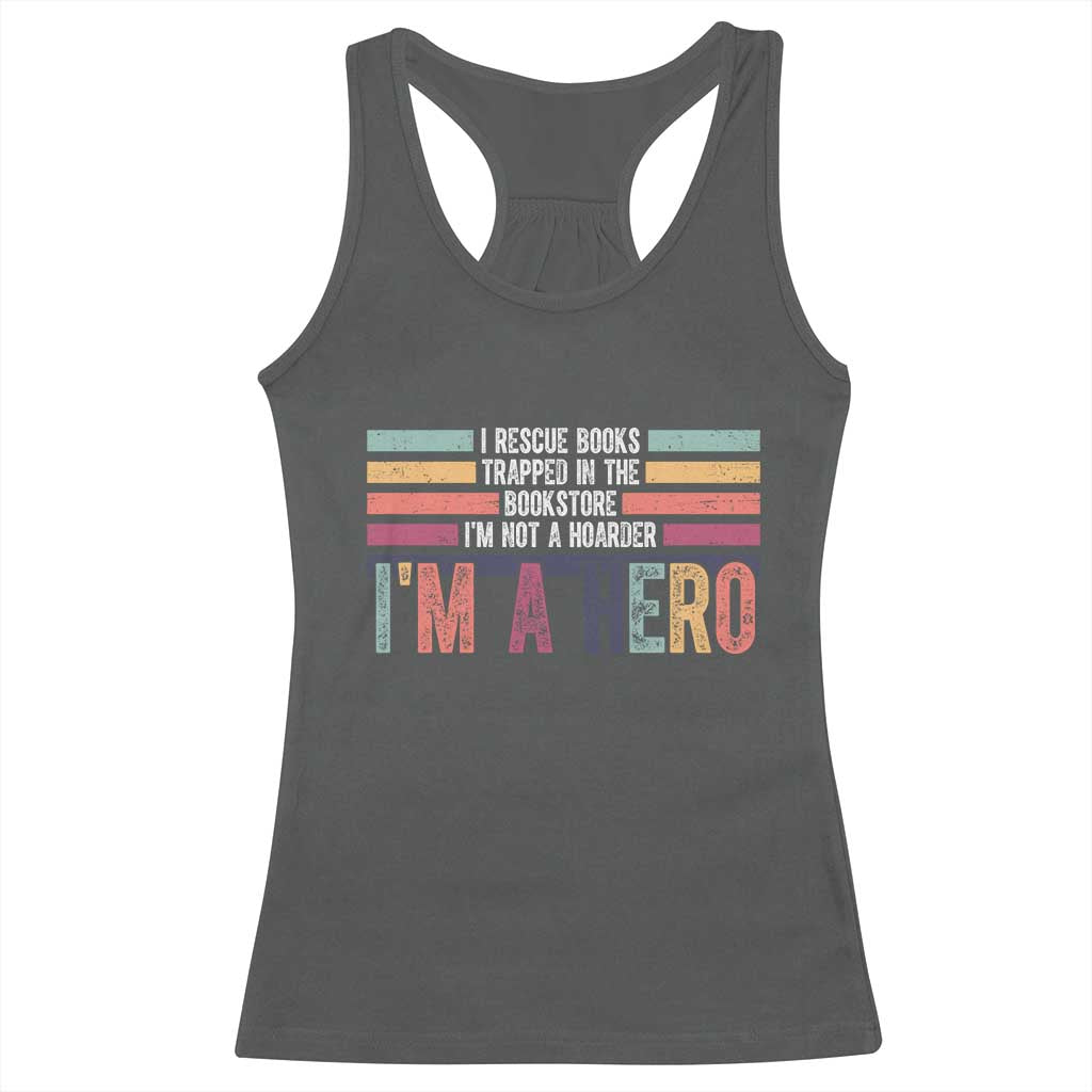 Book Lover Racerback Tank Top I Rescue Books - Wonder Print Shop