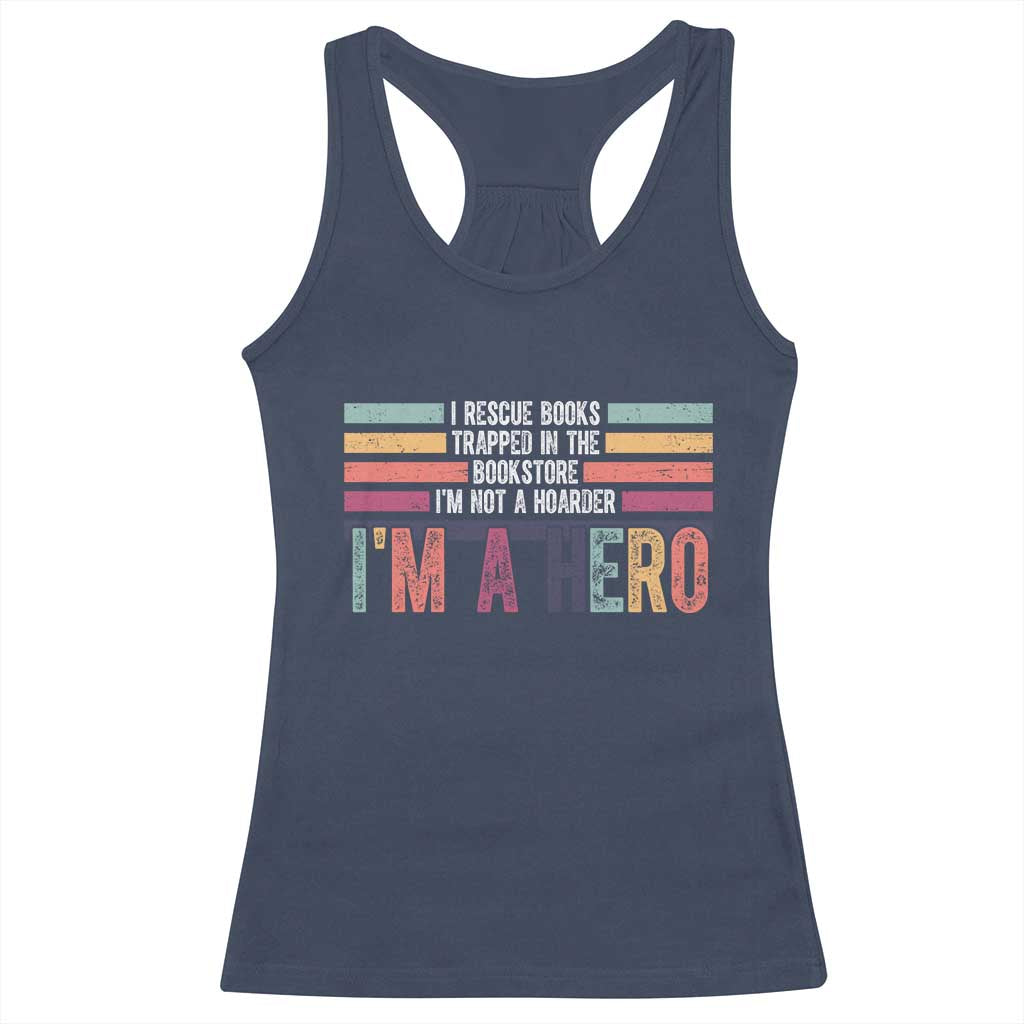 Book Lover Racerback Tank Top I Rescue Books - Wonder Print Shop