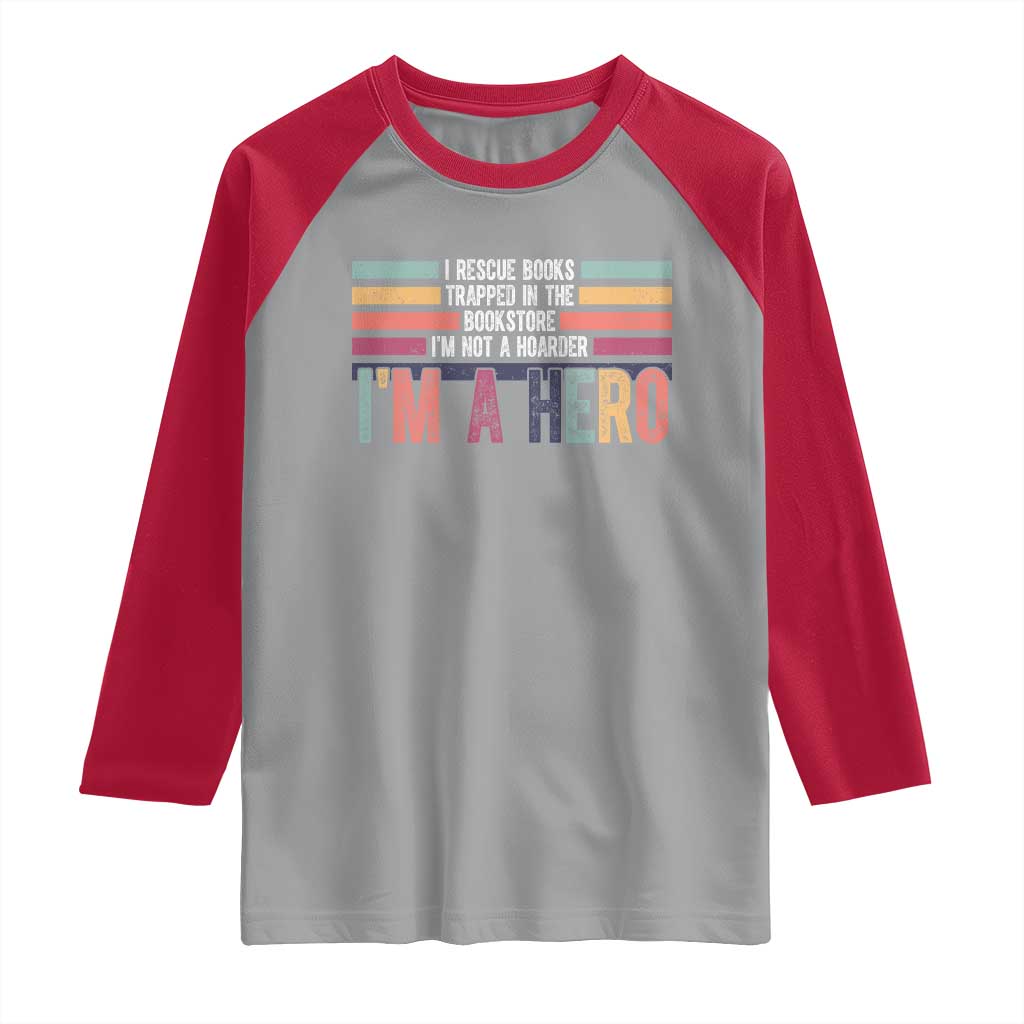 Book Lover Raglan Shirt I Rescue Books - Wonder Print Shop
