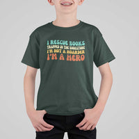 I Rescue Books T Shirt For Kid Funny Booksellers Bookworm Book Lover Reader Gift - Wonder Print Shop