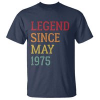 Legend Since May 1975 T Shirt Vintage Retro 50th Birthday Gifts