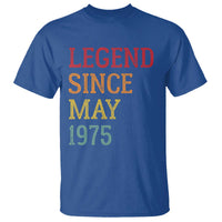 Legend Since May 1975 T Shirt Vintage Retro 50th Birthday Gifts