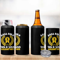 Bead Tug O War Champion 4 in 1 Can Cooler Tumbler Funny Sarcastic Saying Weird Gag Gift