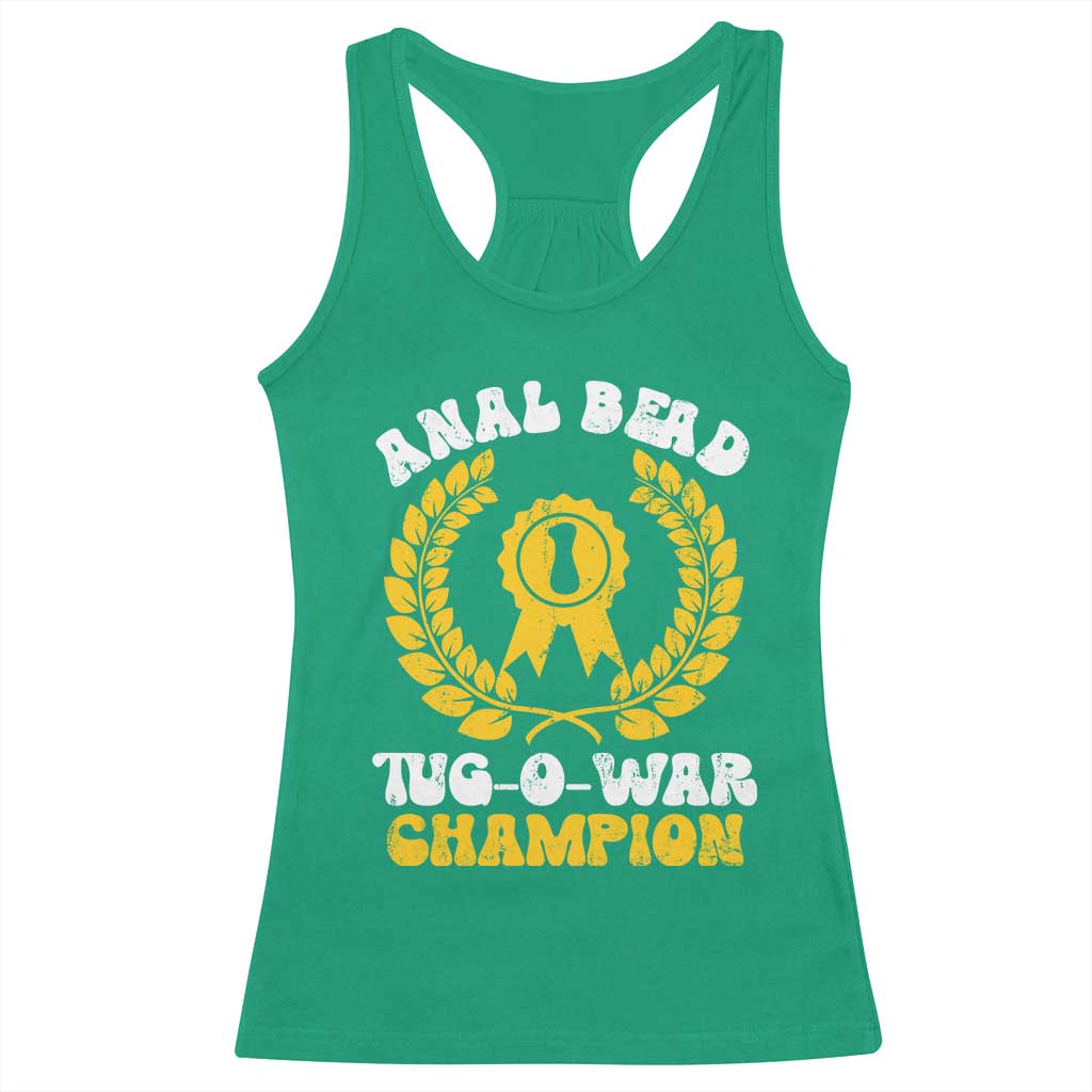 Bead Tug O War Champion Racerback Tank Top Funny Sarcastic Saying Weird Gag Gift