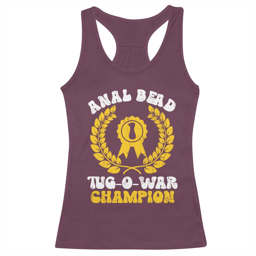 Bead Tug O War Champion Racerback Tank Top Funny Sarcastic Saying Weird Gag Gift