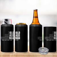 Funny Bald Dad 4 in 1 Can Cooler Tumbler Old Man Saying Gag Gift Fathers Day - Wonder Print Shop