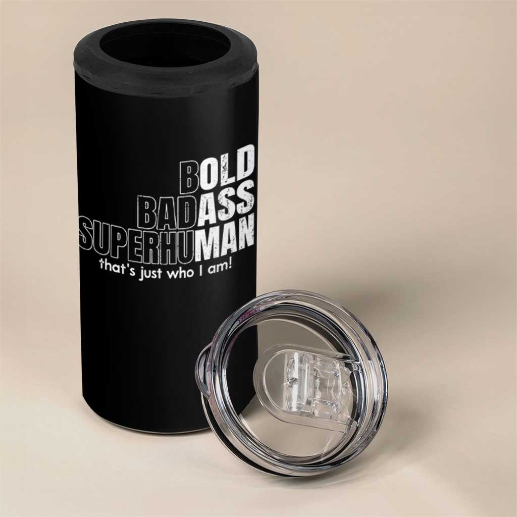 Funny Bald Dad 4 in 1 Can Cooler Tumbler Old Man Saying Gag Gift Fathers Day - Wonder Print Shop