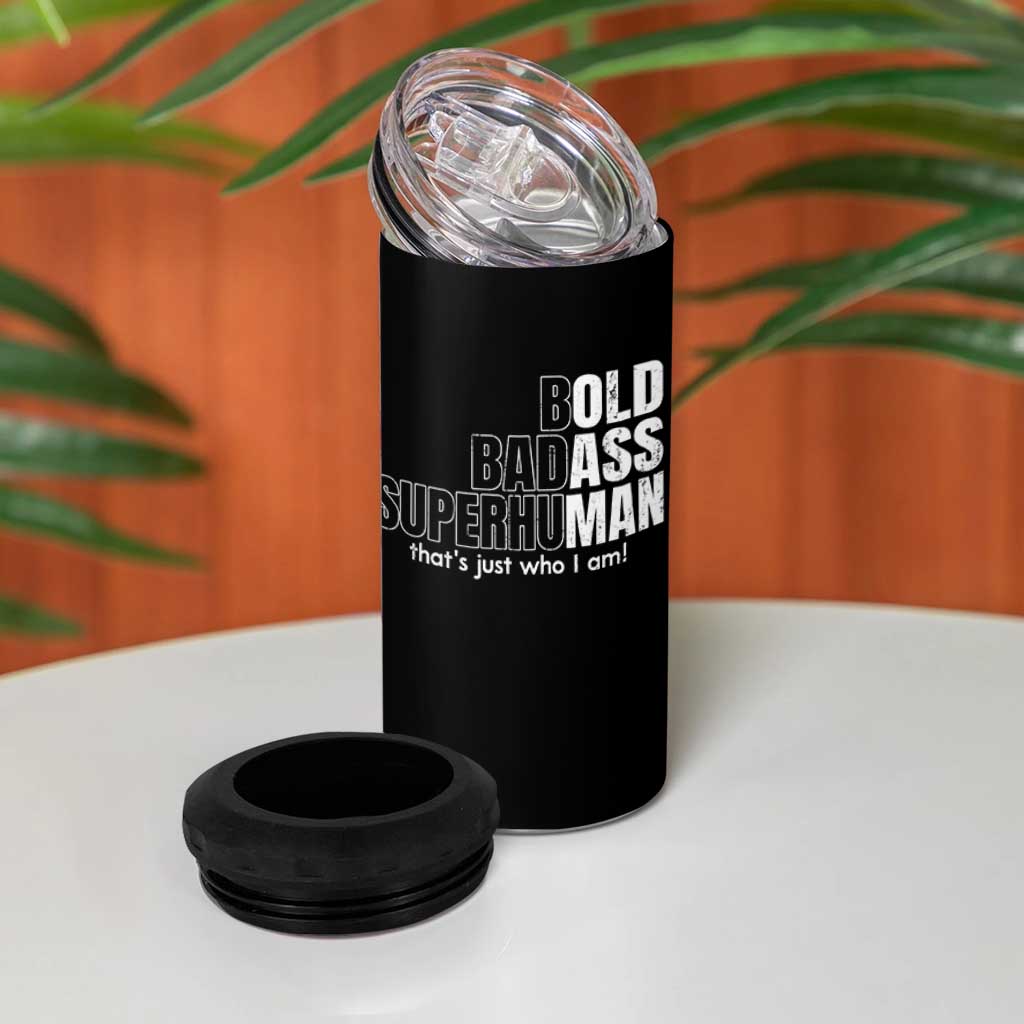 Funny Bald Dad 4 in 1 Can Cooler Tumbler Old Man Saying Gag Gift Fathers Day - Wonder Print Shop