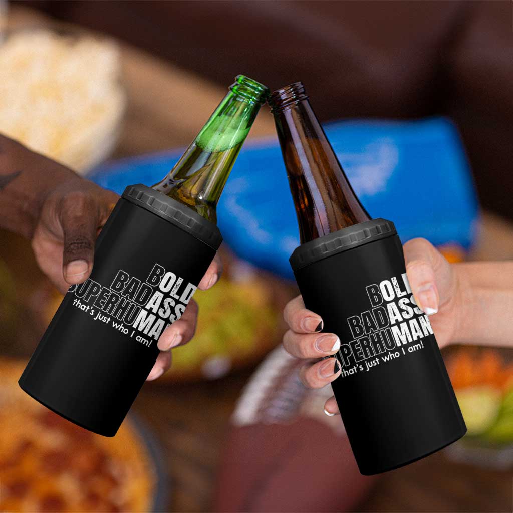 Funny Bald Dad 4 in 1 Can Cooler Tumbler Old Man Saying Gag Gift Fathers Day - Wonder Print Shop