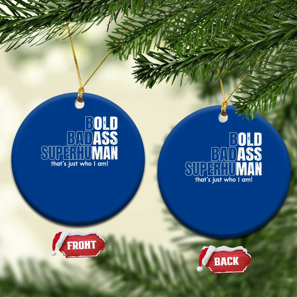 Funny Bald Dad Ceramic Ornament Old Man Saying Gag Gift Fathers Day - Wonder Print Shop