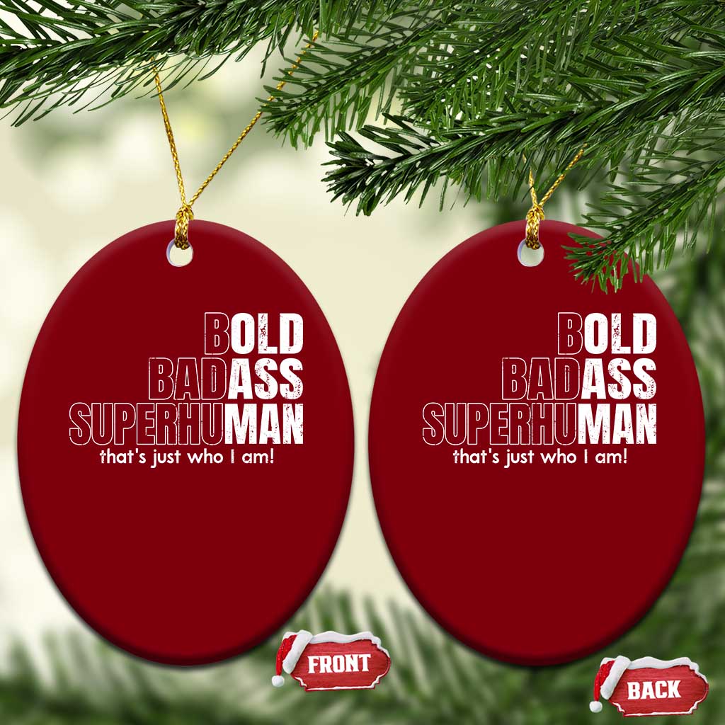 Funny Bald Dad Ceramic Ornament Old Man Saying Gag Gift Fathers Day - Wonder Print Shop