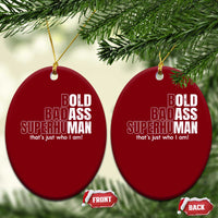 Funny Bald Dad Ceramic Ornament Old Man Saying Gag Gift Fathers Day - Wonder Print Shop