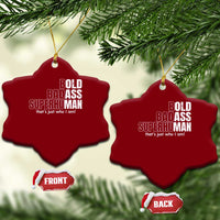 Funny Bald Dad Ceramic Ornament Old Man Saying Gag Gift Fathers Day - Wonder Print Shop