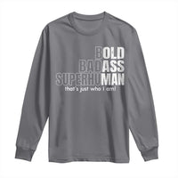 Funny Bald Dad Long Sleeve Shirt Old Man Saying Gag Gift Fathers Day - Wonder Print Shop