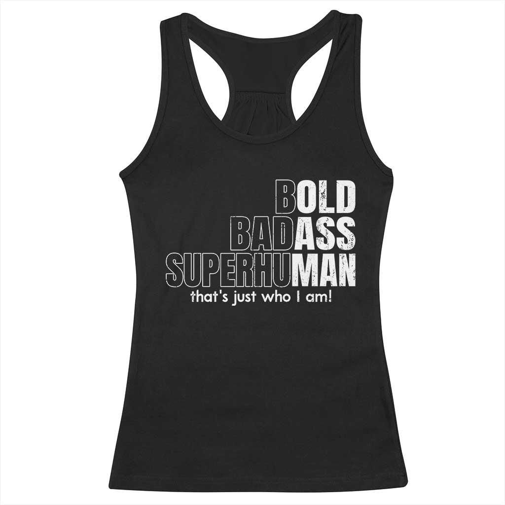 Funny Bald Dad Racerback Tank Top Old Man Saying Gag Gift Fathers Day - Wonder Print Shop