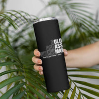 Funny Bald Dad Skinny Tumbler Old Man Saying Gag Gift Fathers Day - Wonder Print Shop