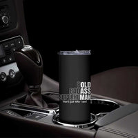 Funny Bald Dad Skinny Tumbler Old Man Saying Gag Gift Fathers Day - Wonder Print Shop