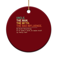 Funny Uncle Ceramic Ornament Best Funny Uncle Fathers Day - Wonder Print Shop