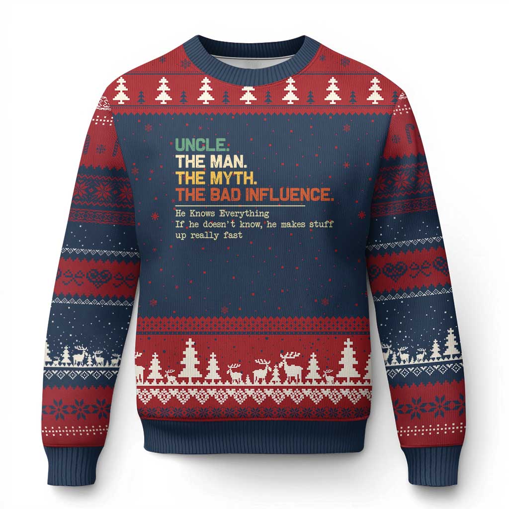 Funny Uncle Ugly Christmas Sweater Best Funny Uncle Fathers Day - Wonder Print Shop