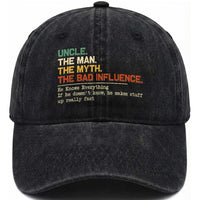 Funny Uncle Washed Cotton Baseball Cap Best Funny Uncle Fathers Day