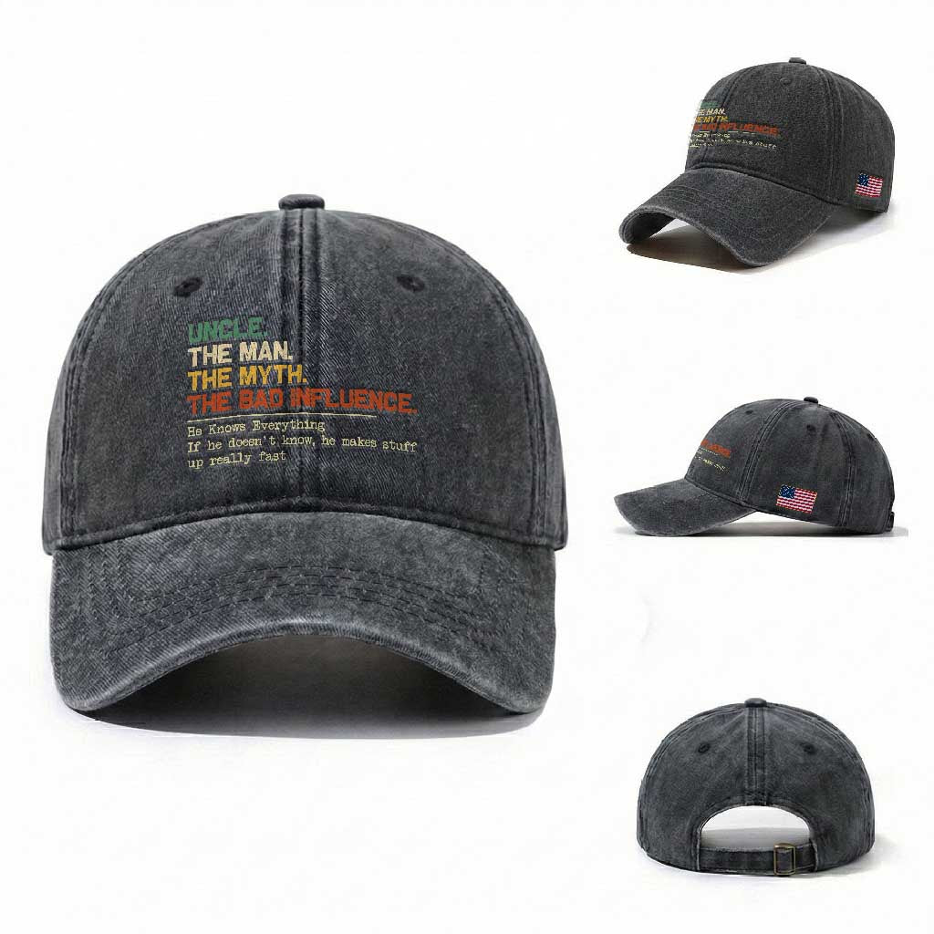 Funny Uncle Washed Cotton Baseball Cap Best Funny Uncle Fathers Day