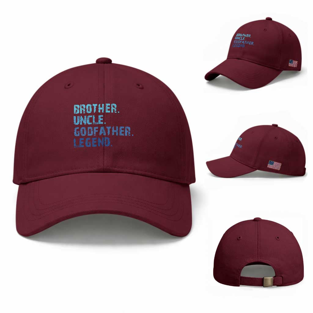 Brother Uncle Godfather Legend Baseball Cap Best Funny Uncle Fathers Day