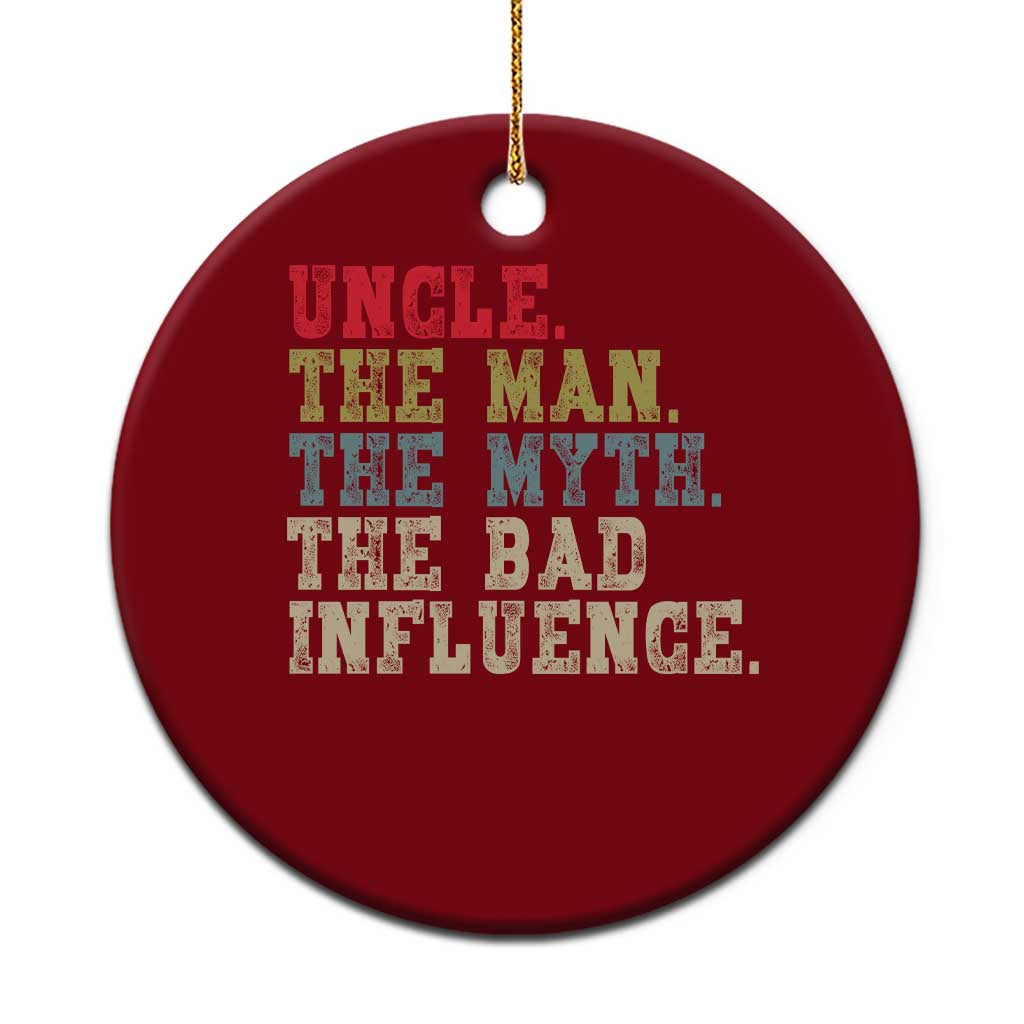 Retro Uncle Ceramic Ornament Best Funny Uncle Fathers Day - Wonder Print Shop