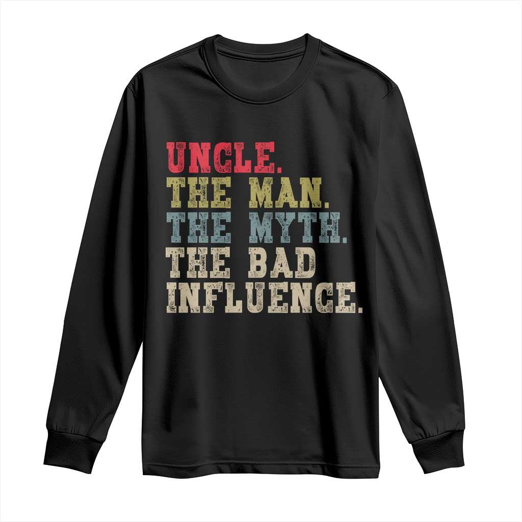 Retro Uncle Long Sleeve Shirt Best Funny Uncle Fathers Day
