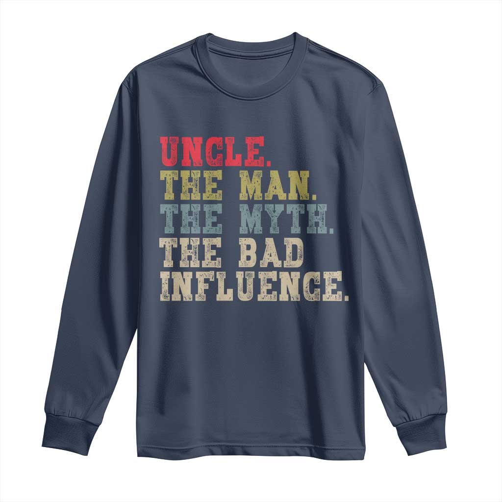 Retro Uncle Long Sleeve Shirt Best Funny Uncle Fathers Day