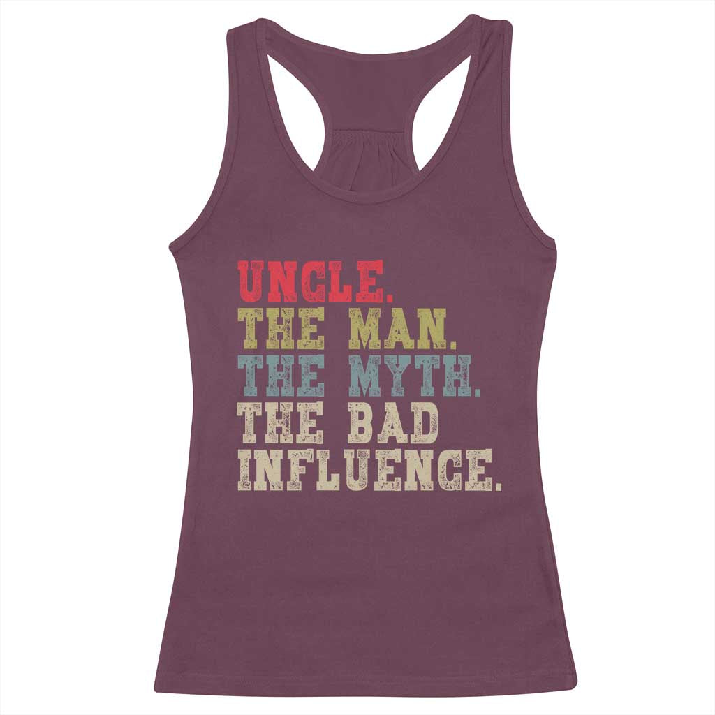 Retro Uncle Racerback Tank Top Best Funny Uncle Fathers Day