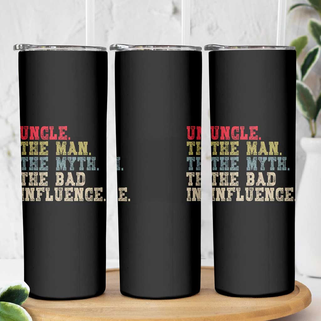 Retro Uncle Skinny Tumbler Best Funny Uncle Fathers Day