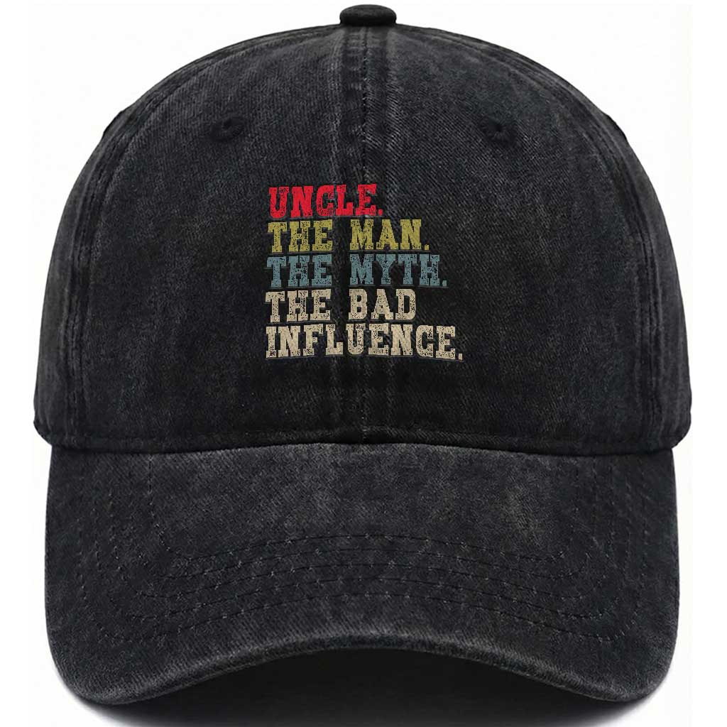 Retro Uncle Washed Cotton Baseball Cap Best Funny Uncle Fathers Day