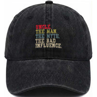 Retro Uncle Washed Cotton Baseball Cap Best Funny Uncle Fathers Day