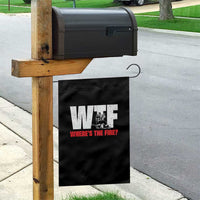 WTF Wheres The Fire Garden Flag Funny Fireman Firefighter - Wonder Print Shop