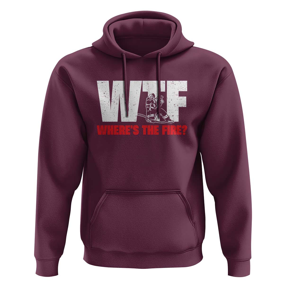 WTF Wheres The Fire Hoodie Funny Fireman Firefighter - Wonder Print Shop