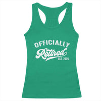 Officially Retired 2025 Racerback Tank Top Vintage Retirement