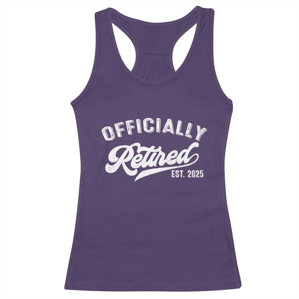 Officially Retired 2025 Racerback Tank Top Vintage Retirement