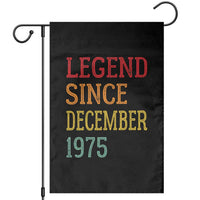 Legend Since December 1975 Garden Flag Vintage Retro 50th Birthday Gifts - Wonder Print Shop