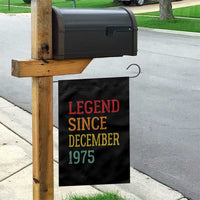Legend Since December 1975 Garden Flag Vintage Retro 50th Birthday Gifts - Wonder Print Shop