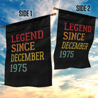 Legend Since December 1975 Garden Flag Vintage Retro 50th Birthday Gifts - Wonder Print Shop