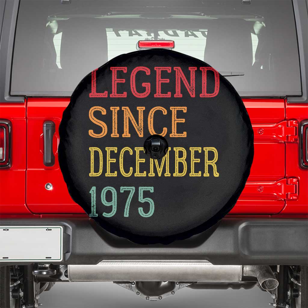 Legend Since December 1975 Spare Tire Cover Vintage Retro 50th Birthday Gifts - Wonder Print Shop