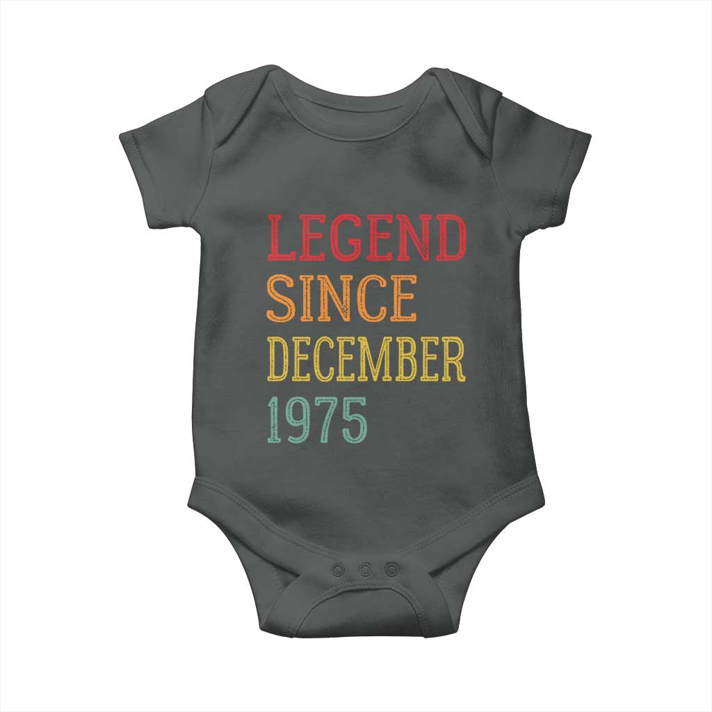 Legend Since December 1975 Baby Onesie Vintage Retro 50th Birthday Gifts - Wonder Print Shop