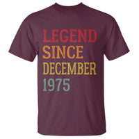 Legend Since December 1975 T Shirt Vintage Retro 50th Birthday Gifts - Wonder Print Shop